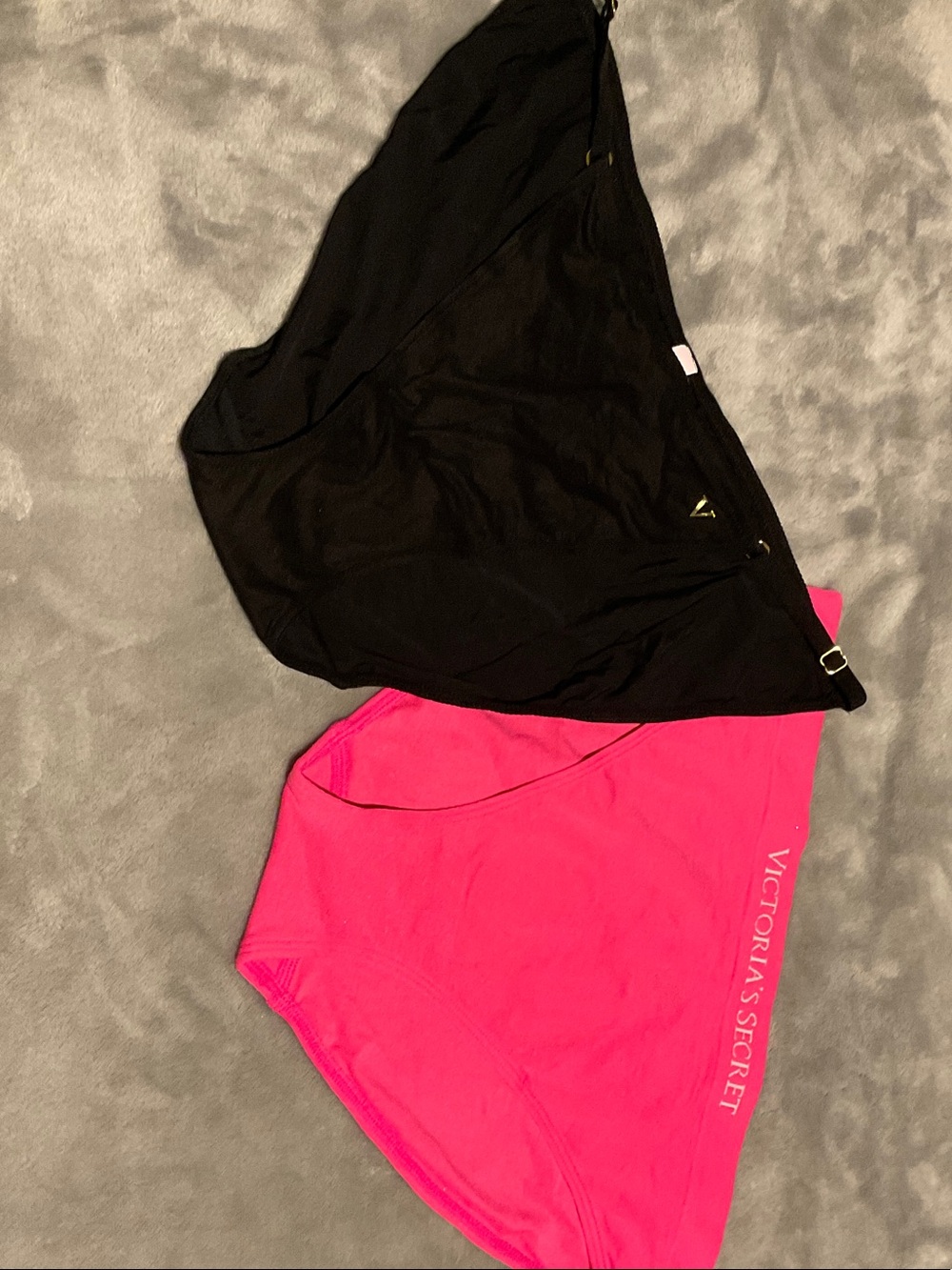 BUNDLE 2 NWT LARGE Victoria's Secret Pink & Black Bikini PANTIES (24 MSRP)